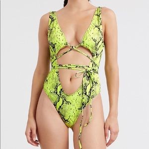 Animal print one-piece
